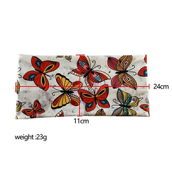 3/$24 Butterfly Print Wide Headband - Picture 7 of 7
